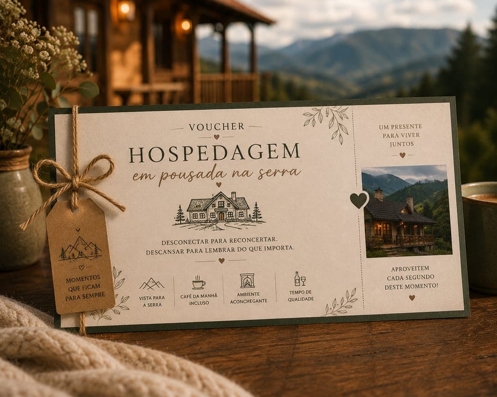 Voucher de hospedagem em pousada na serra (1 diária)