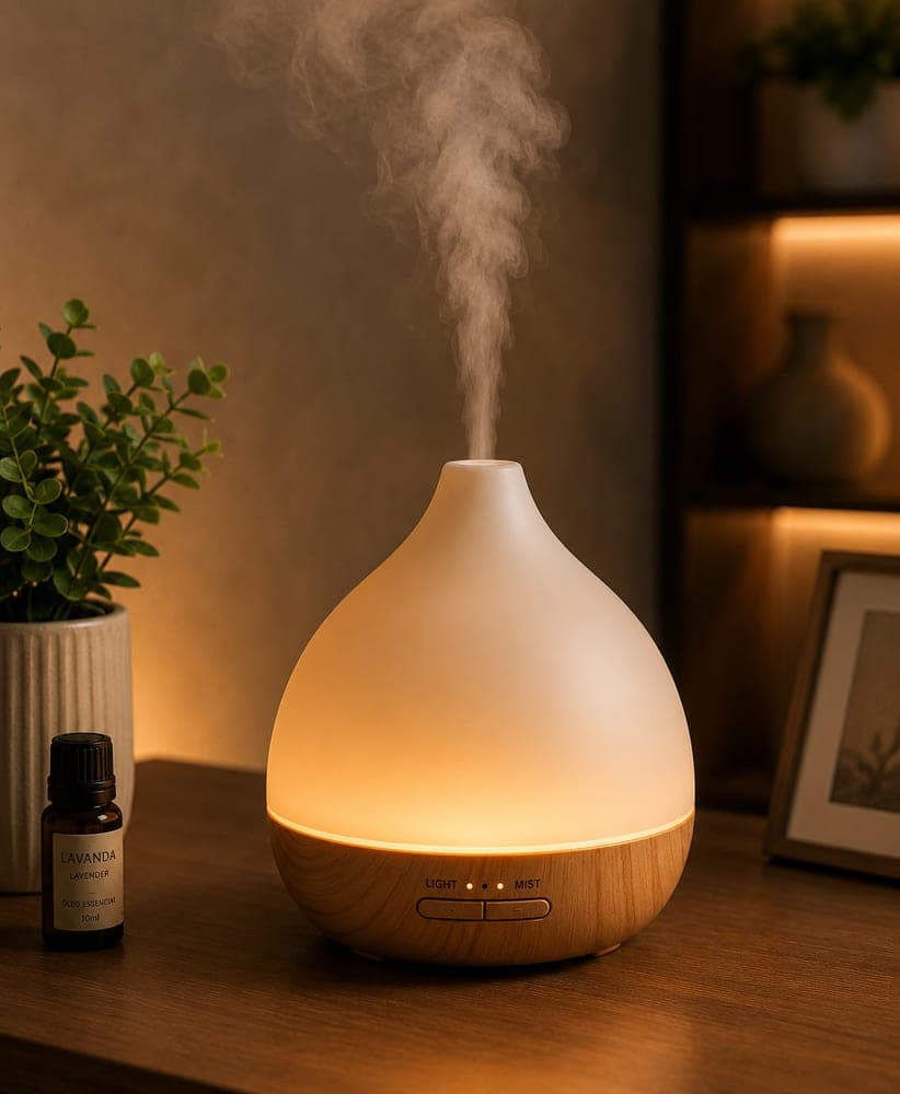 Umidificador ultrassônico com luz ambiente
